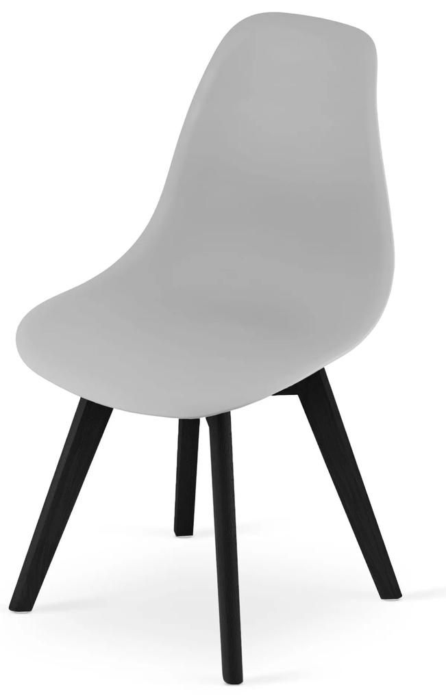 Sivá stolička KITO s čiernymi nohami