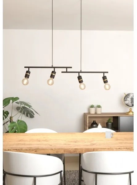 Eglo 900177 - Luster na lanku LURONE 4xE27/10W/230V