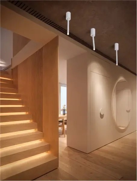 LED biele designové stropné svietidlo Ornos 30