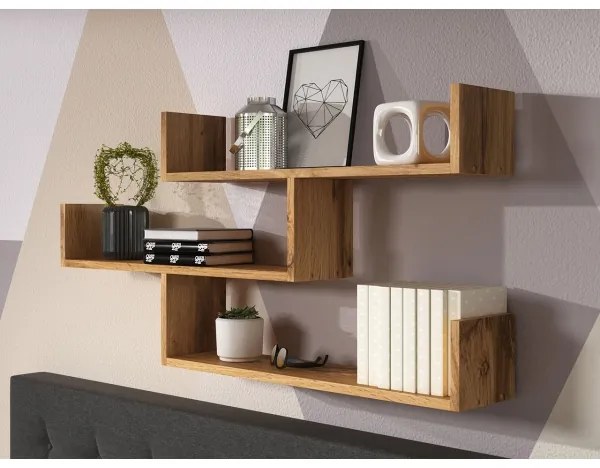 Nástenná polica TRIO 55x119 cm dub wotan