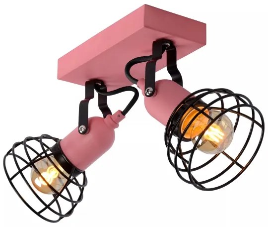 Lucide 08927/02/66 - Bodové svietidlo POLA 2xE27/60W/230V ružová