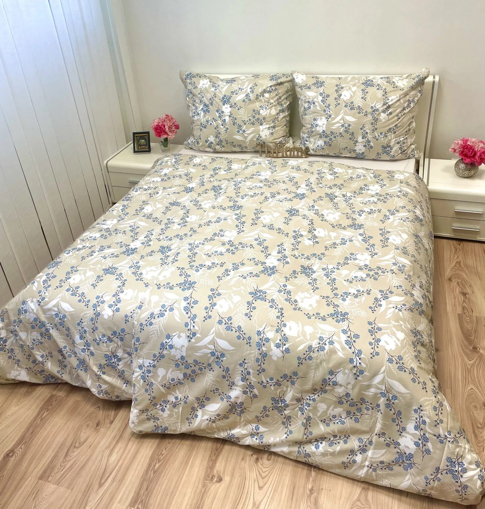 Obliečky bavlnené Maggie blue 200x140cm+90x70cm TiaHome