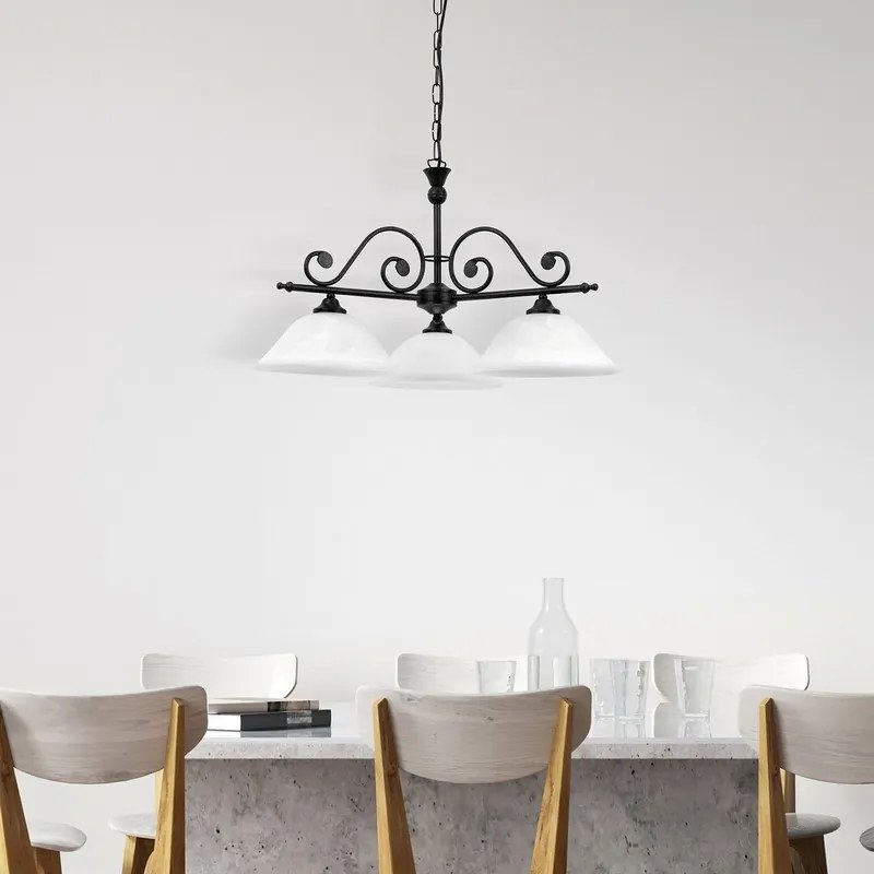 Rabalux DOROTHEA závesný luster max. 3x60W | E27 | IP20 - matná čierna