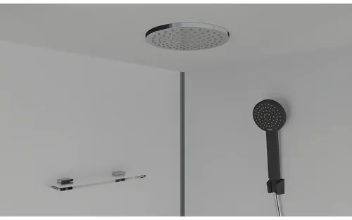 Štvrťkruhový sprchový box Aurlane Black Zen 90x90 cm CAB177N