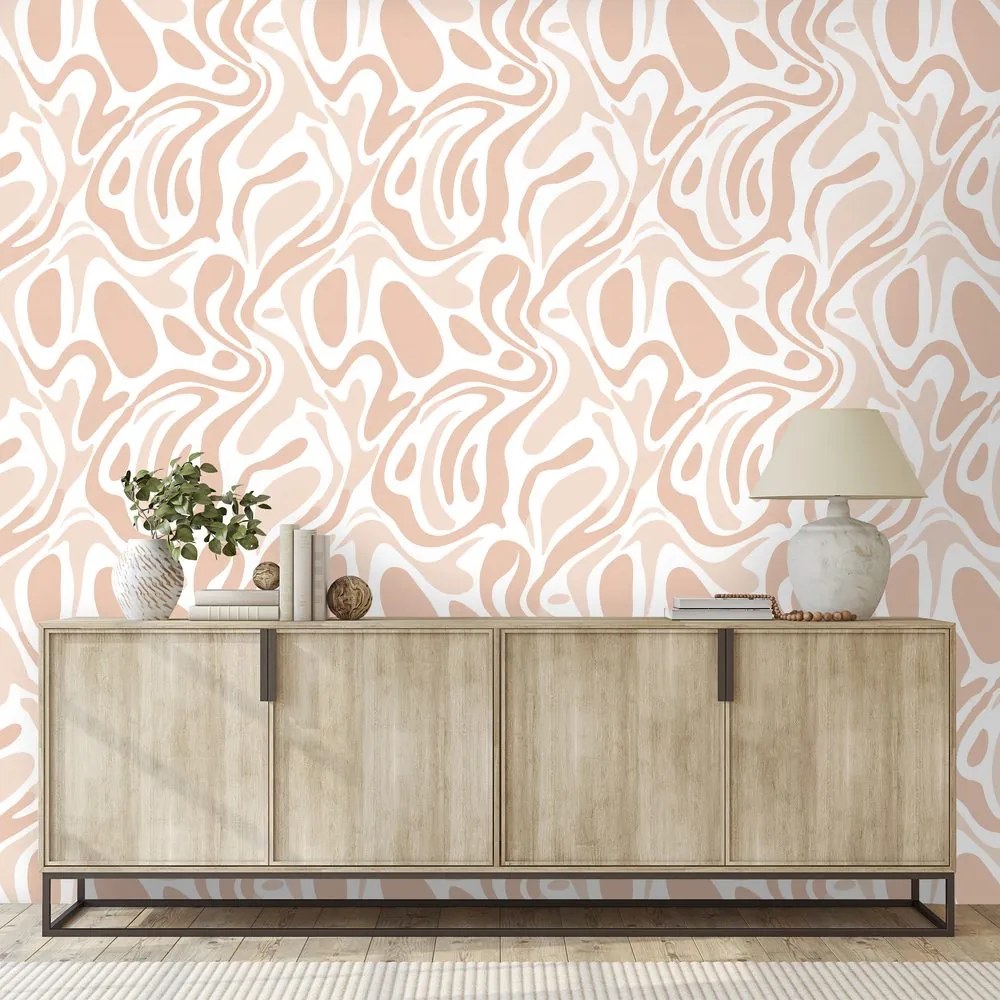 Fototapeta organické béžové vlny