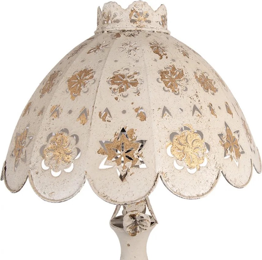 Béžová antik kovová lampa Camille - Ø 41*69 cm E27/ma* 1*60W