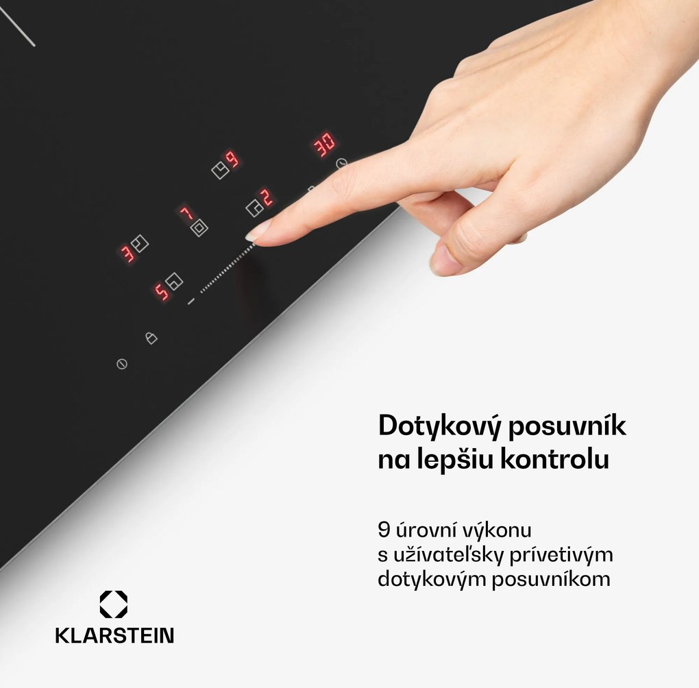 Klarstein PowerGlide indukčná varná doska | Moderná a výkonná | 5 varných zón | 9800 W | 90 cm