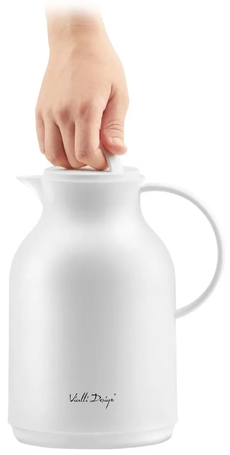 Biela termoska Vialli Design, 1 l