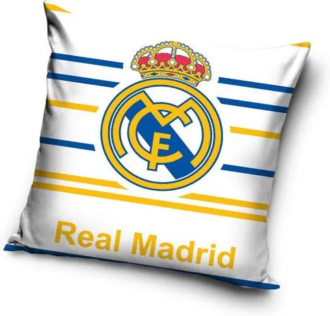 Carbotex Obliečka na vankúšik Real Madrid prúžky bavlna 40x40 cm