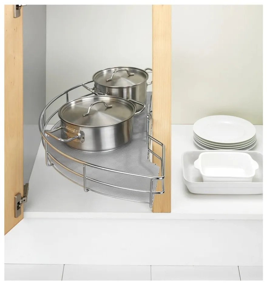 Sivá protišmyková podložka do zásuvky Wenko Anti Slip Mat 500, 150 x 50 cm