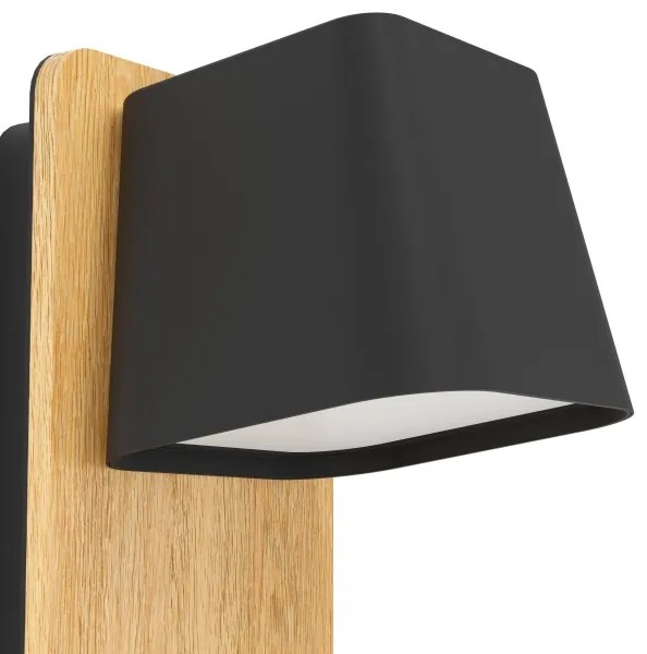 Eglo 390009 - Nástenné svietidlo RUSCIO 1xE27/40W/230V čierna/hnedá