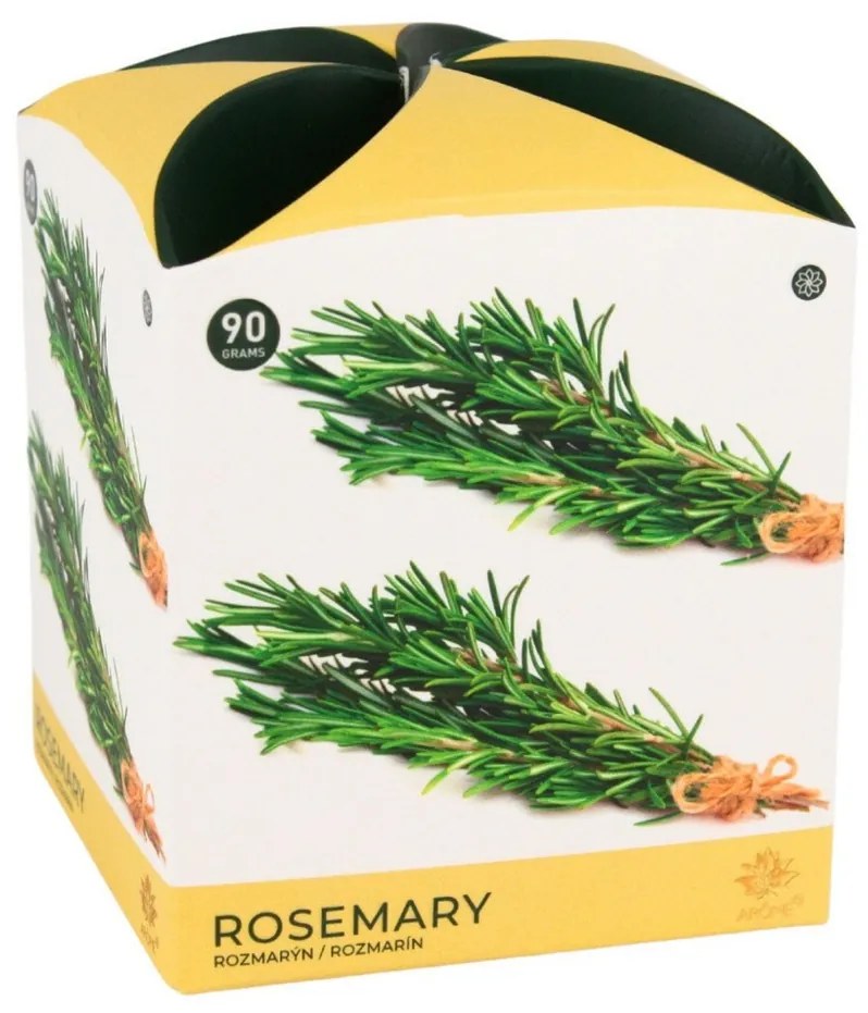 Arome Vonná sviečka v skle Rosemary, 90 g