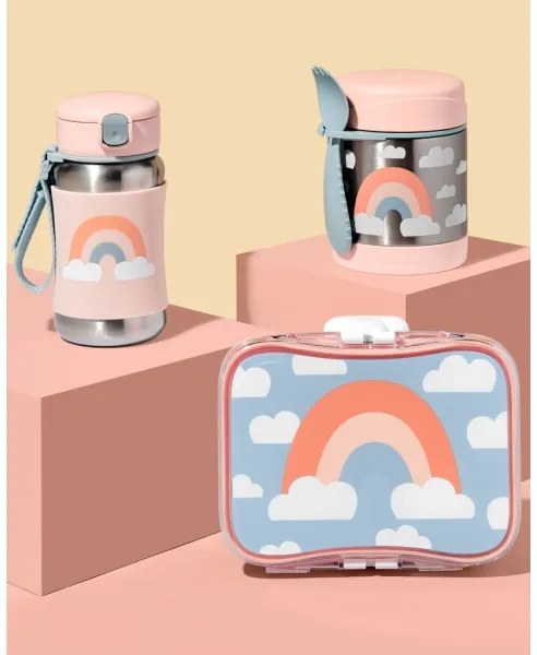 Skip Hop - Termoska na jedlo s lyžičkou/vidličkou SPARK STYLE 325 ml dúha