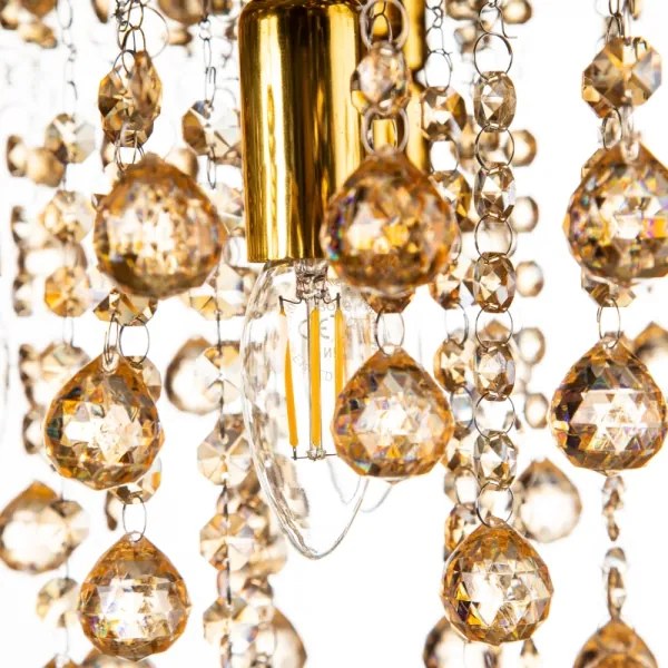 Globo 63040545 - Stropné svietidlo LONDON 5xE14/40W/230V pr. 46 cm zlatá