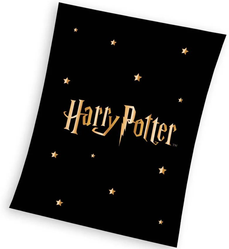 Detská deka Carbotex Harry Potter Gold Stars, 130x 170 cm