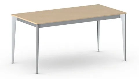 Kancelársky stôl PRIMO ACTION, sivostrieborná podnož, 1600 x 800 mm, orech