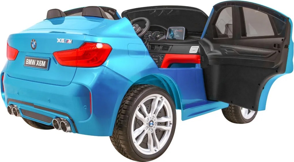Ramiz SUV BMW X6M XXL pre 2 deti Modrá farba + diaľkové ovládanie
