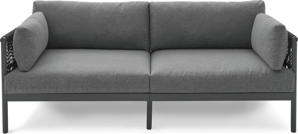 Pohodlná záhradná pohovka so samostatnou taburetkou