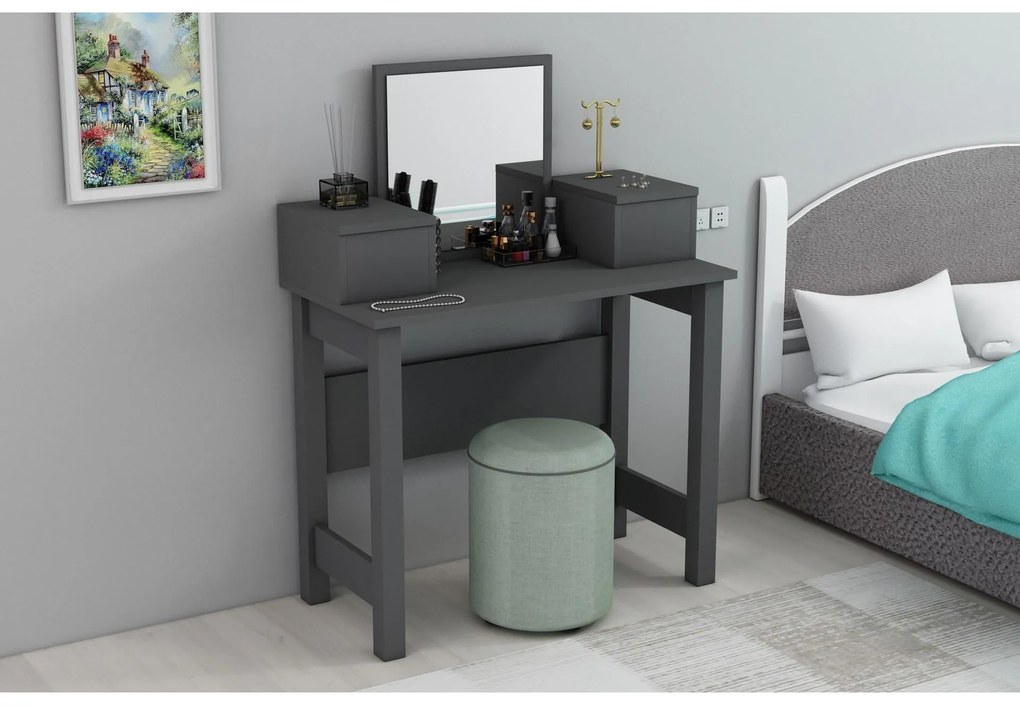 Toaletný stolík Lory (antracit). Vlastná spoľahlivá doprava až k Vám domov. 1107863