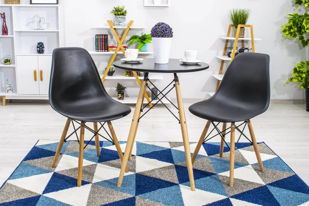 Dekorstudio Okrúhly jedálenský stôl TODI 60cm - čierny