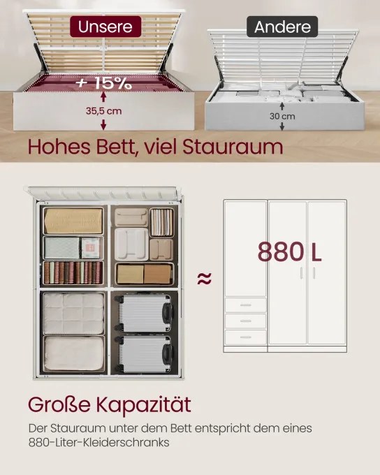 Manželská posteľ 140 cm RMB614LH01