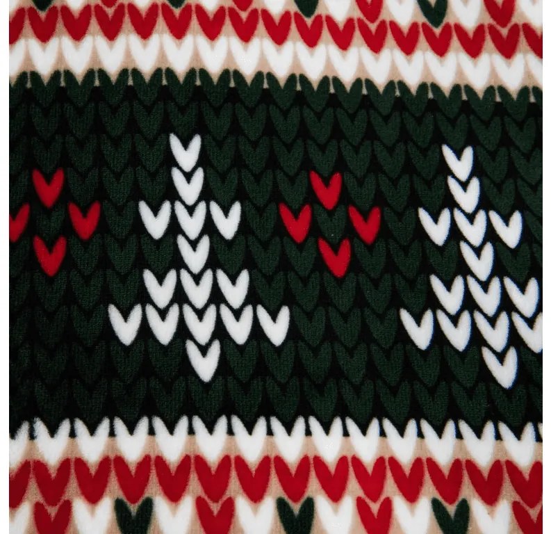 Sada mikroplyšových obliečok FROSTED CHRISTMAS farebné + obliečka mikroplyš SOFT 180x200 cm biela, dvojlôžko