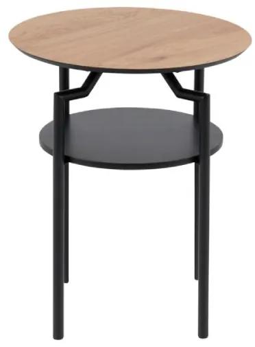 Goldington príručný stolík čierna/hnedá