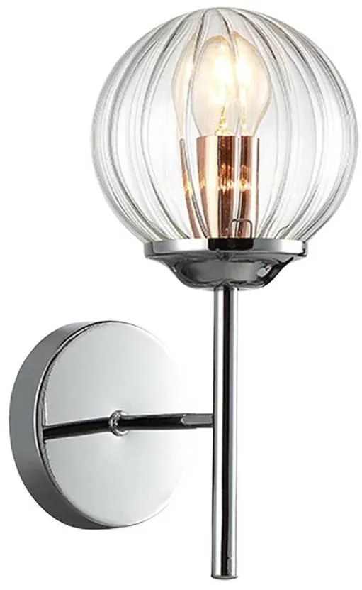 Candellux Chrómové nástenné svietidlo Best pre žiarovku E14 21-67234