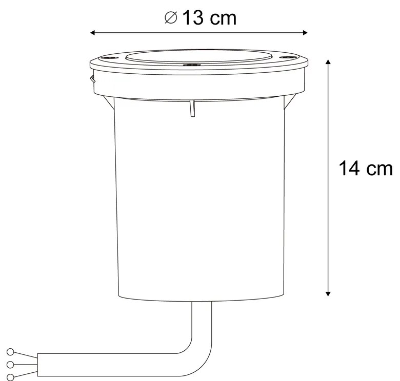 Moderné zemné bodové svietidlo béžové GU10 50 mm nastaviteľné IP65 - Delux