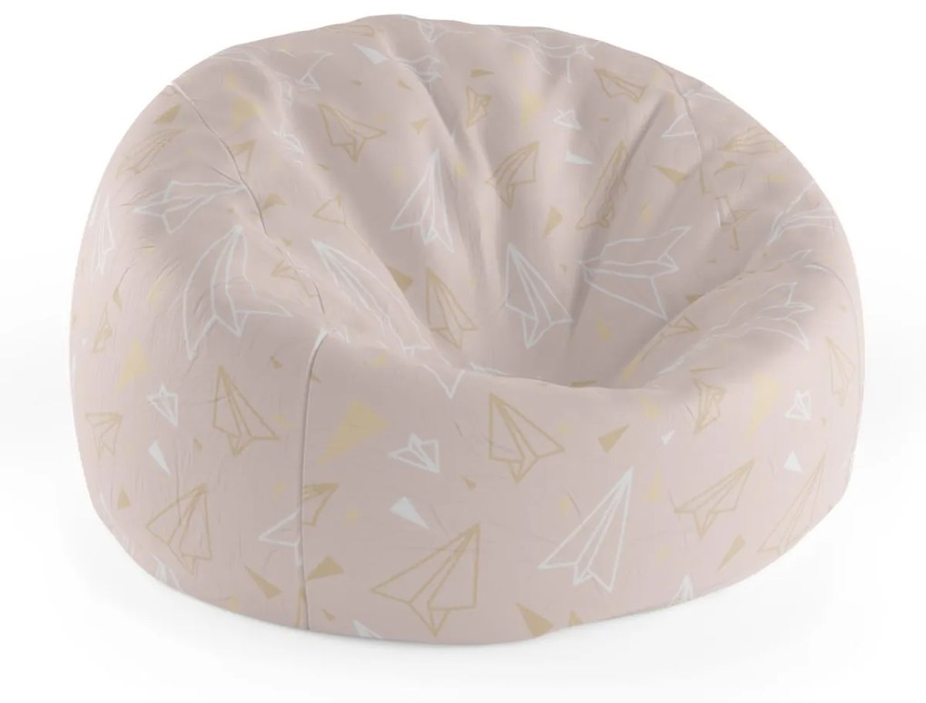 Sablio Sedací vak Cocoon Papierové lastovičky - 75 x 45 x 35 cm