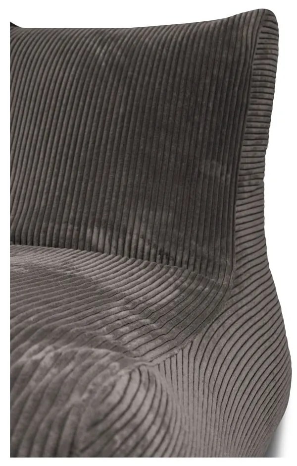 Tmavosivý menčestrový sedací vak Lounge – SLOWDOWN