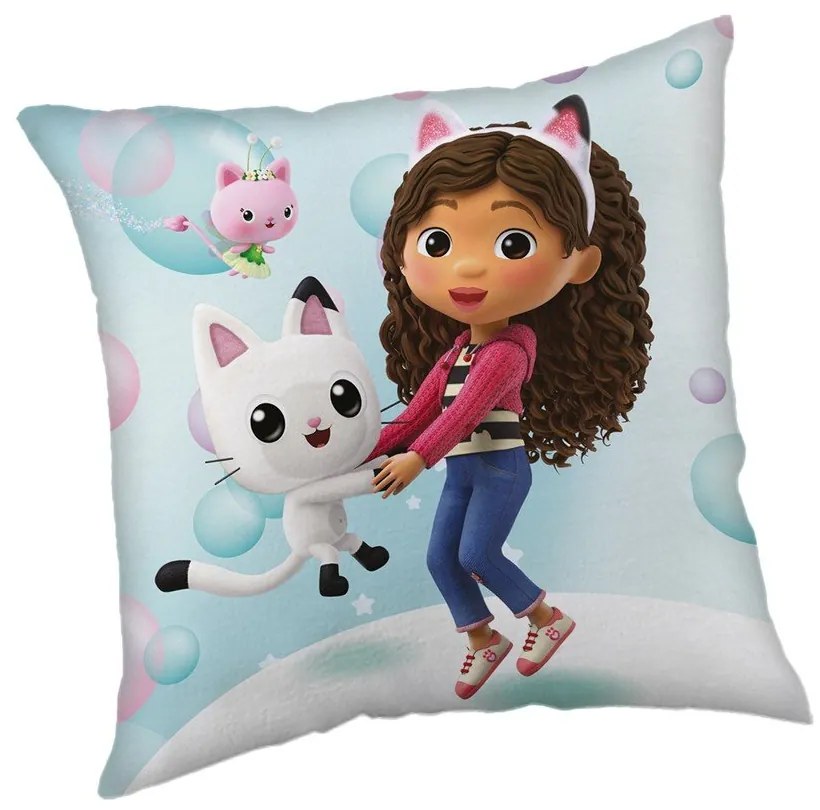 Detský vankúšik 40x40 cm Gabby's Dollhouse "Bubbles" – Jerry Fabrics