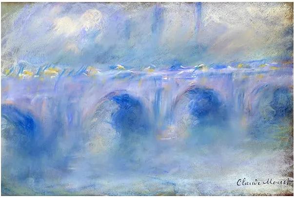 Reprodukcia obrazu Claude Monet - Le Pont de Waterloo, 90 × 60 cm