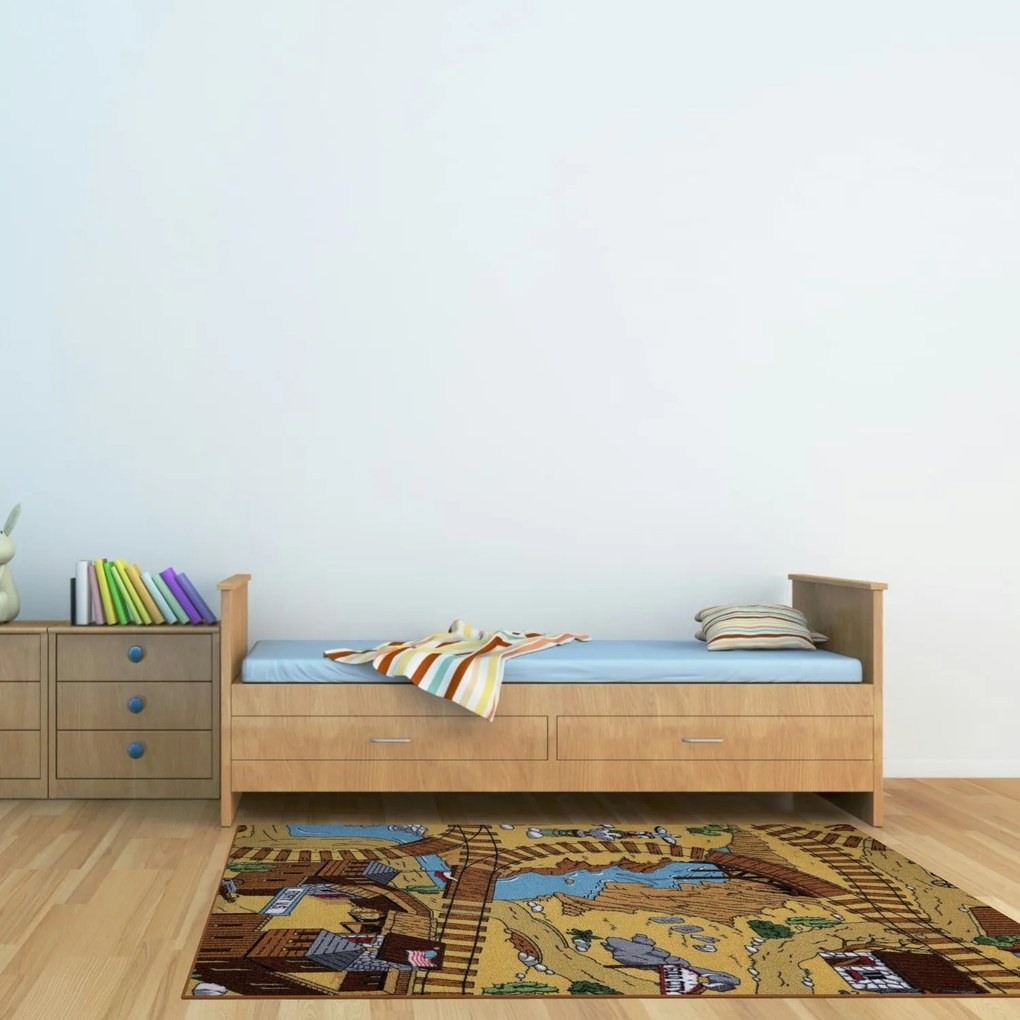AladinWorld Expres, Detský kusový koberec Western, 100x200, viacfarebná, detská izba