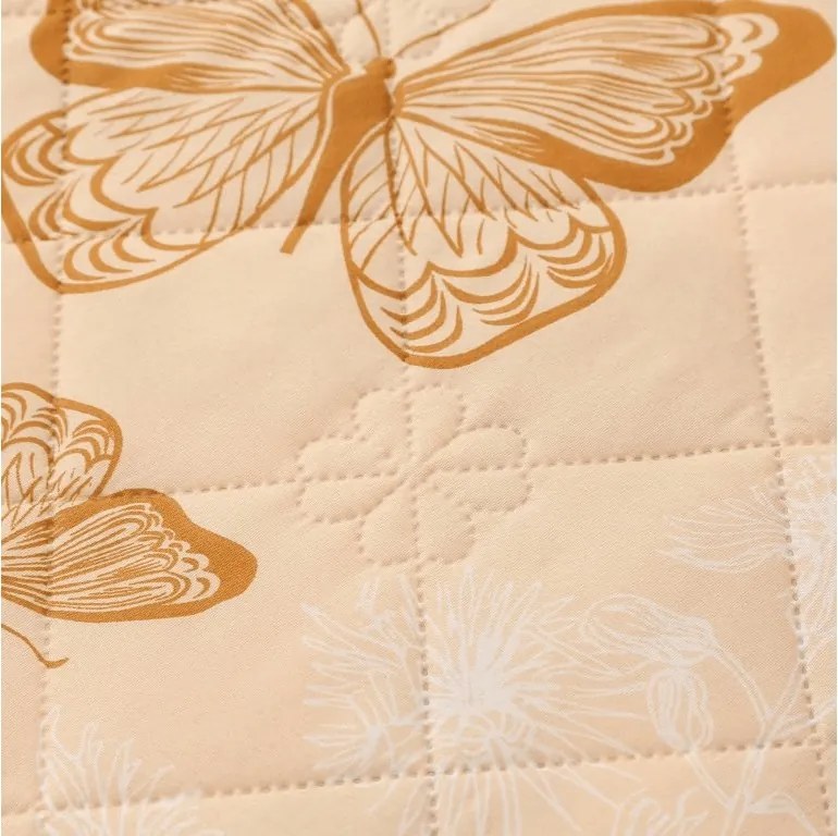 Letná prikrývka BUTTERFLY 140x200 cm, marhuľová