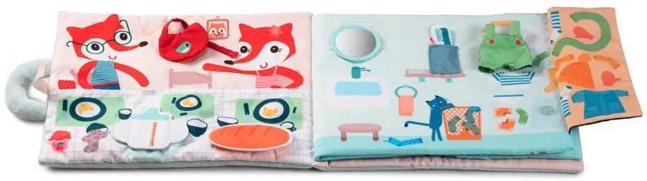 Lilliputiens - textilná didaktická knižka - Dobré ráno, líška Alice