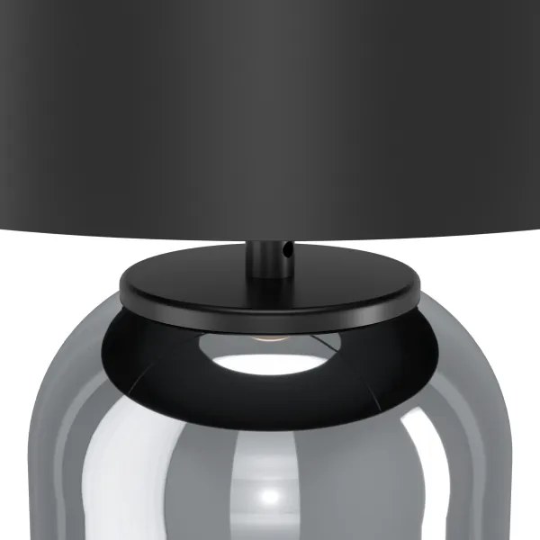 Eglo 390063 - Stolná lampa CUITE 1xE27/40W/230V čierna/dymová