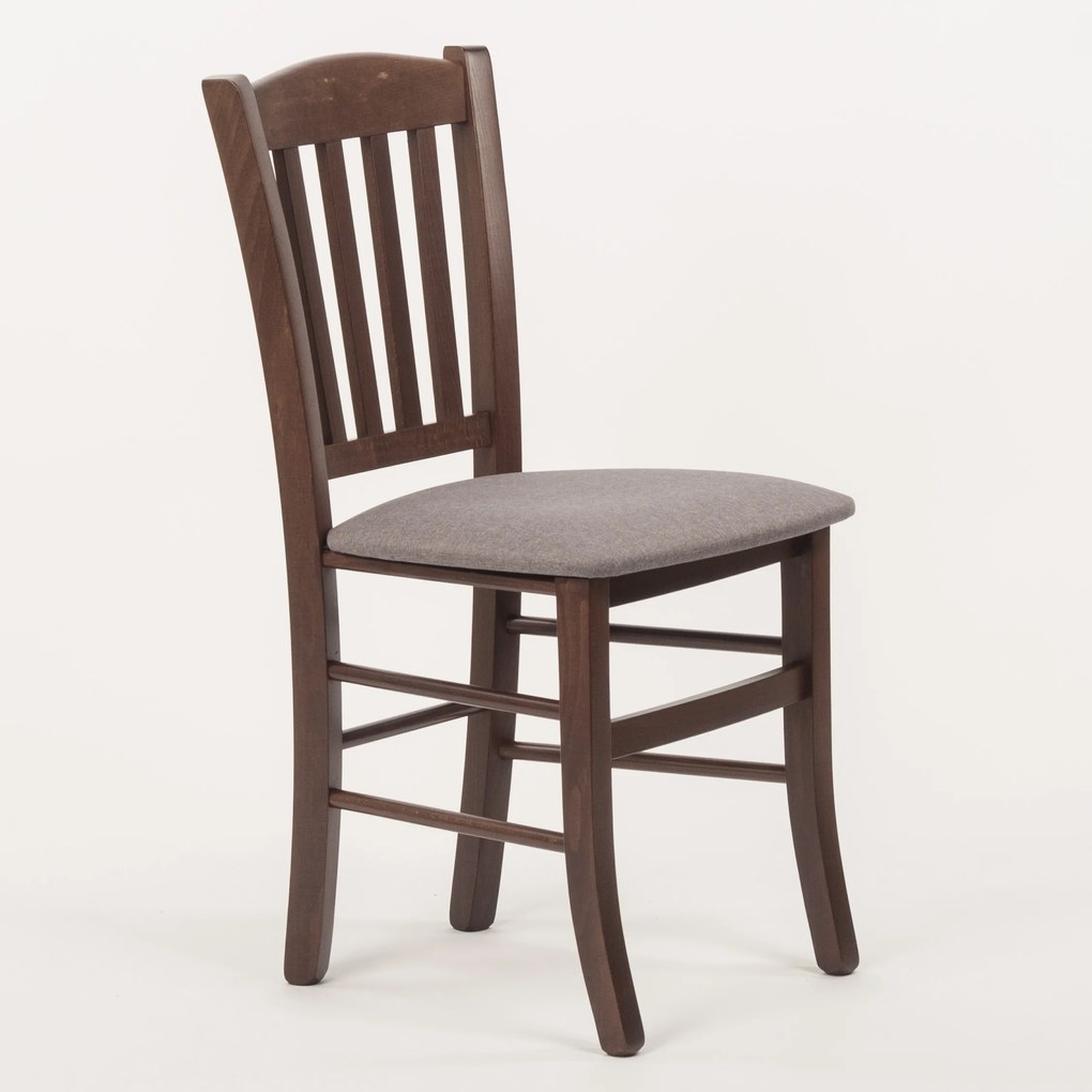 Stima Stolička VENETA s čalúneným sedákom Vyberte odtieň ->: Tmavo hnedá, Vyberte látku ->: LUX Sivá 5