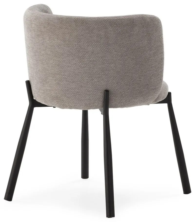 Sivé čalúnené jedálenské kreslá v súprave 2 ks Ginny – MOME