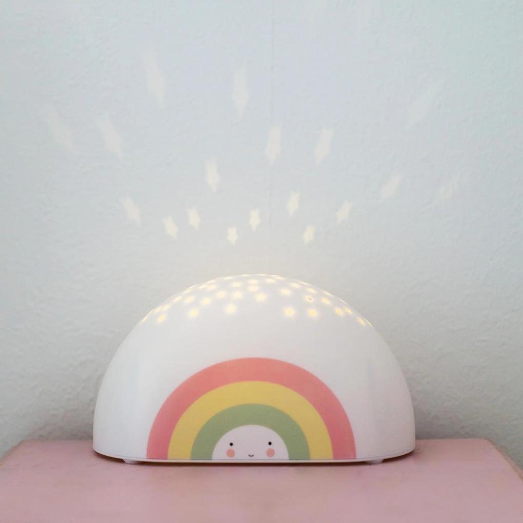 A Little Lovely Company Lampička s projektorom nočnej oblohy Rainbow