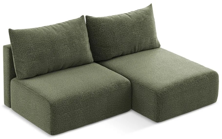 Zelená rozkladacia/s úložným priestorom rohová pohovka (pravý roh) Kalena – Makamii