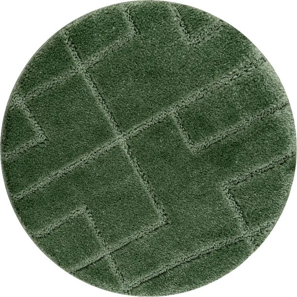 Kúpeľňový koberček SUPREME LINES línie, zelený kruh
