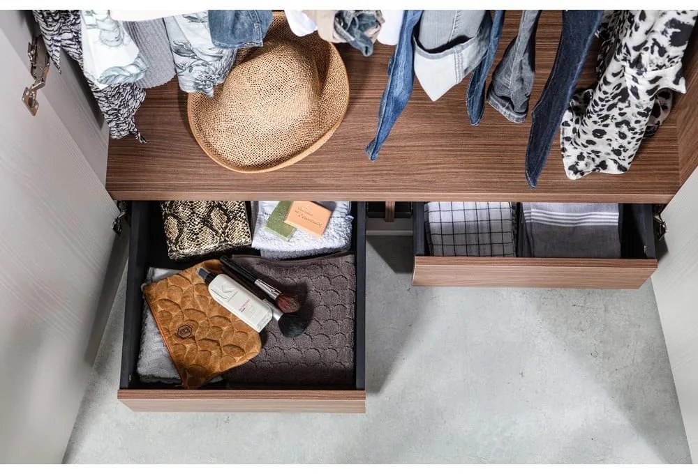 Sivá modulárna skriňa 165x210 cm Rens – WOOOD