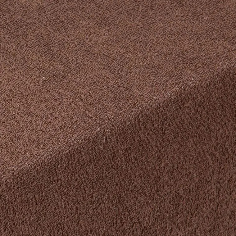 Napínacia plachta na posteľ froté EXCLUSIVE tmavo hnedá sada 2 ks 90 x 200 cm