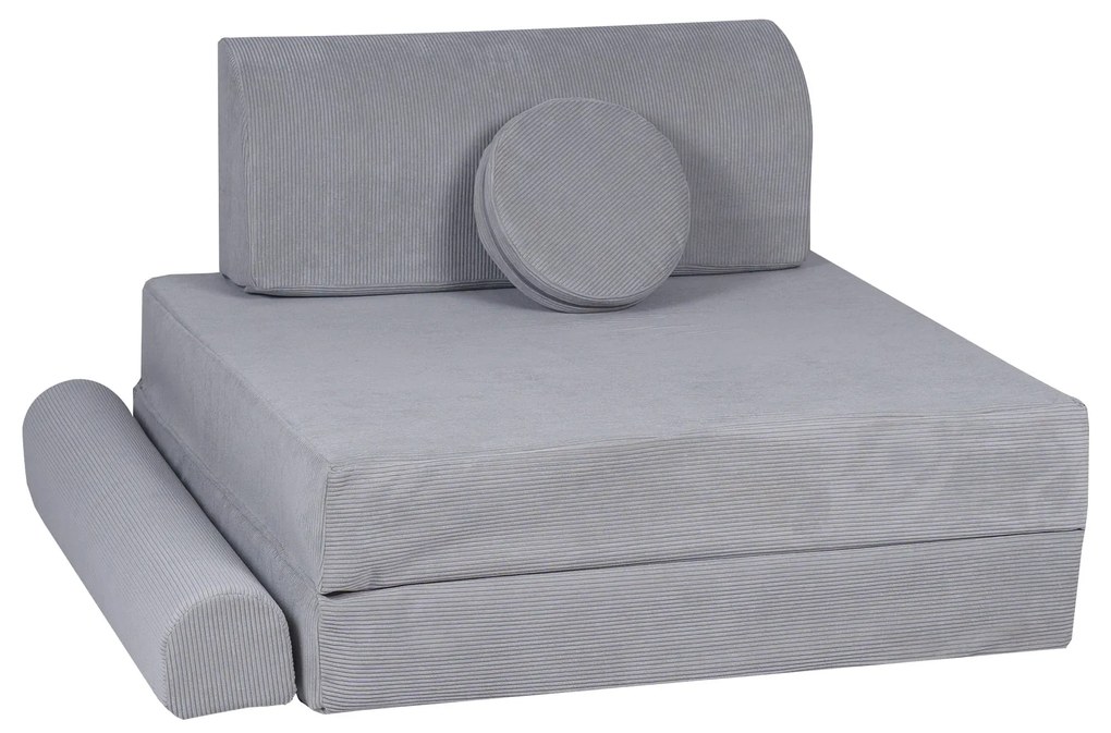 Variabilná detská pohovka MeowBaby® Premium, grey