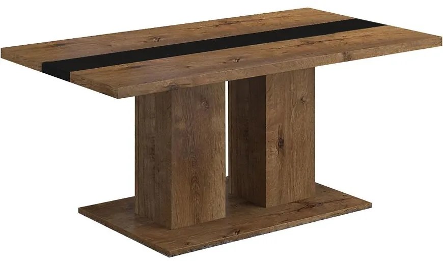 Konferenčný stolík Boston Dub Lefkas/čierna