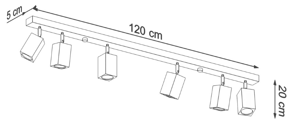 Sollux Stropné svietidlo KEKE 6 oak SL_1039