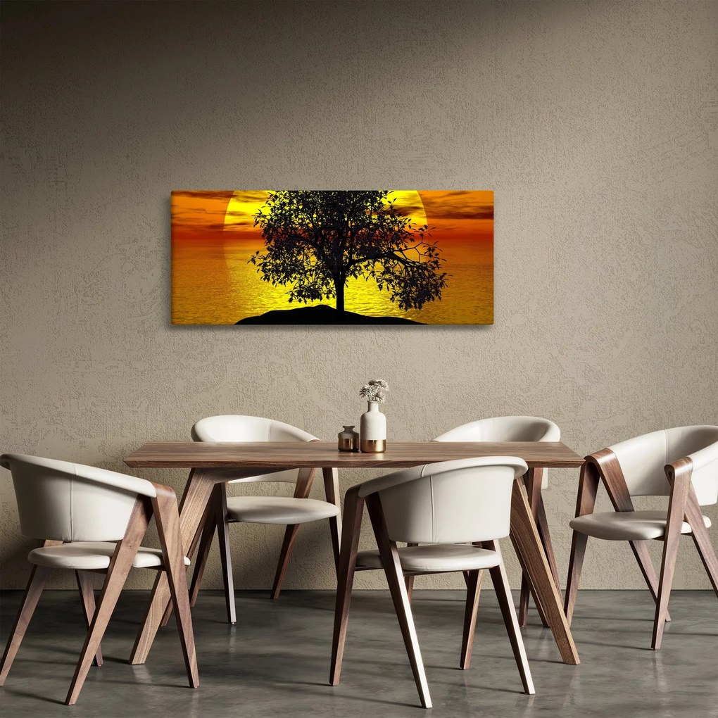 Obraz siluety stromu (120x50 cm)