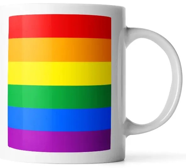 Sablio Hrnček Dúhová vlajka - 890 ml - XXL