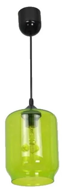 Luster na lanku ELIAS 1xE27/60W/230V zelená